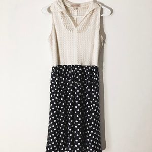 Navy Blue Polka Dot Dress